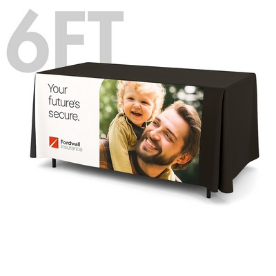 6' Fitted Table Cover, Front Panel Print